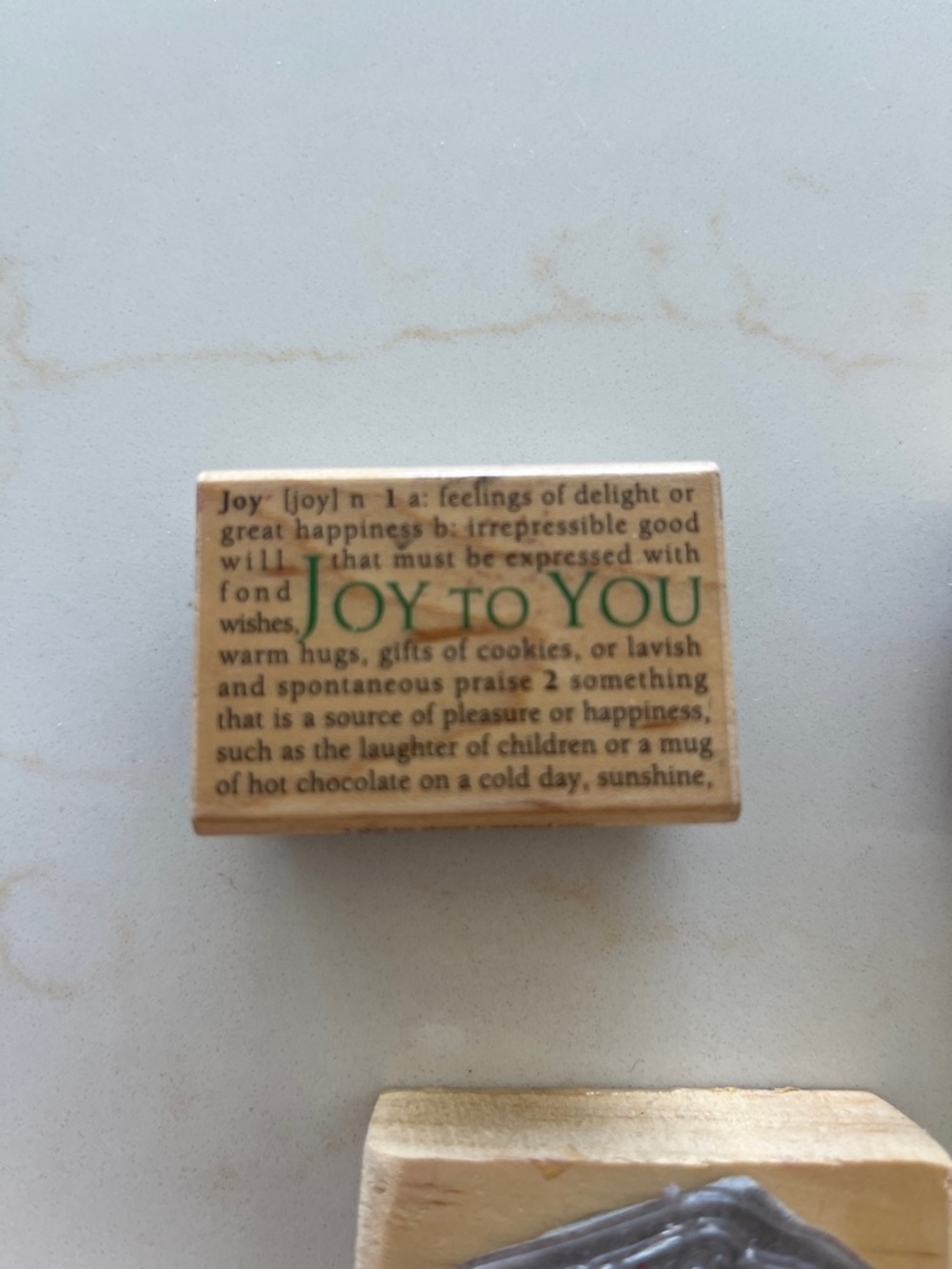 Wooden Rubber Stamp Lot - Mixed Designs and Sweet Sayings - Picture 4 of 8